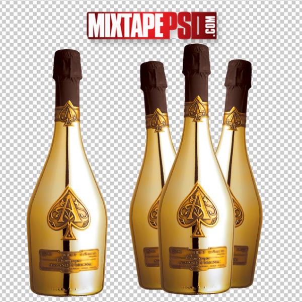 3 Aces Champagne Bottles PNG