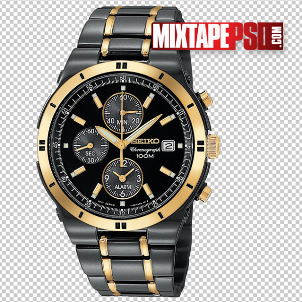 Black and Gold Rolex Watch Template