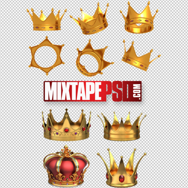 Various Crowns PSD Template PNG Image