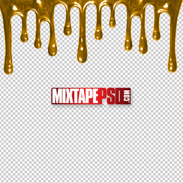 Free Gold Dripping Cut PNG
