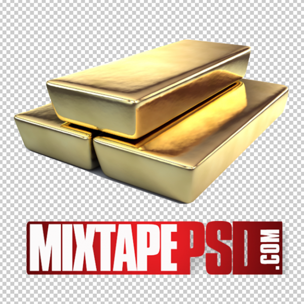 Stacked Gold Bars PNG
