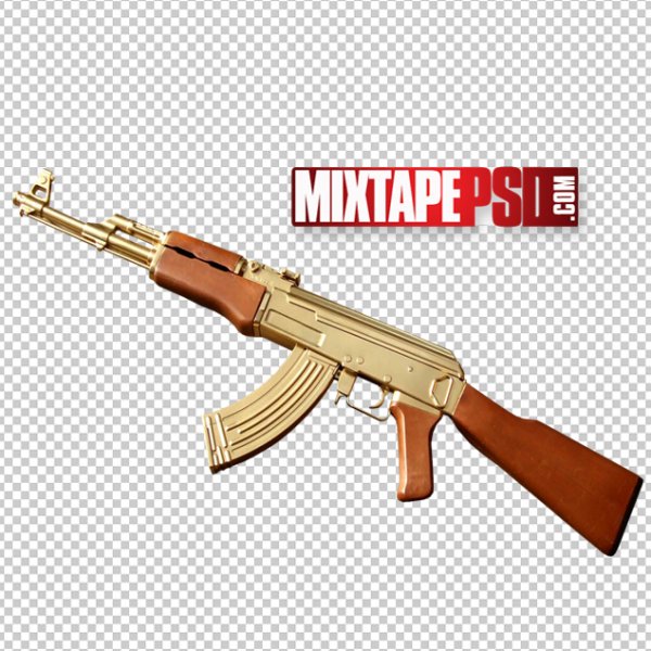 Golden AK-47 PNG