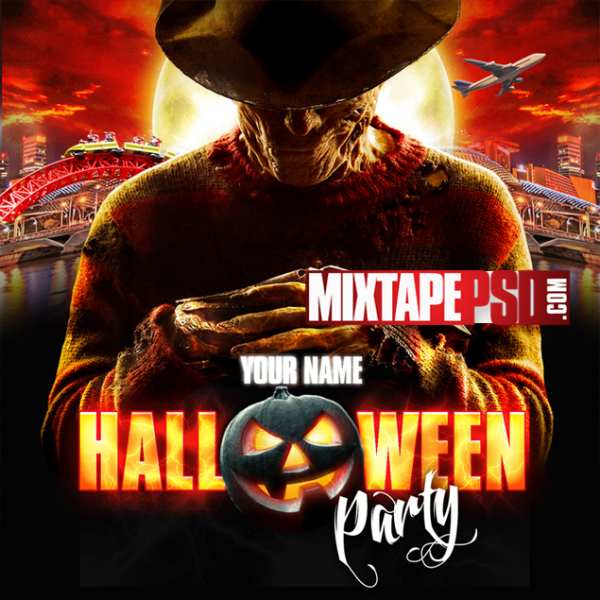 Free Mixtape Template Halloween Party