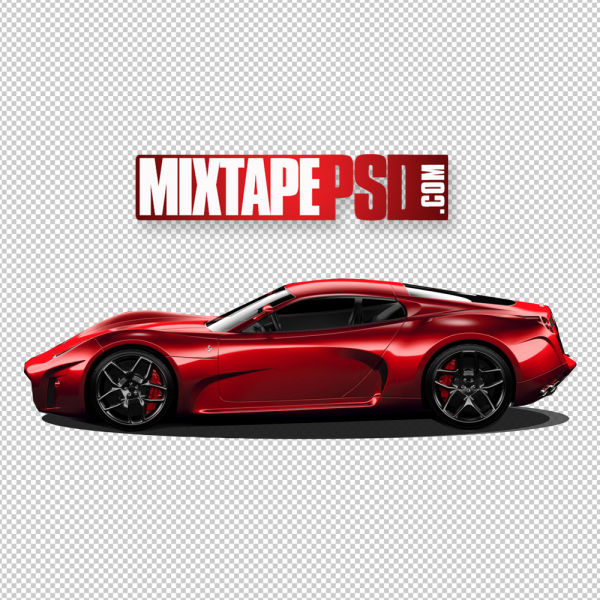 Red Corvette PNG Image