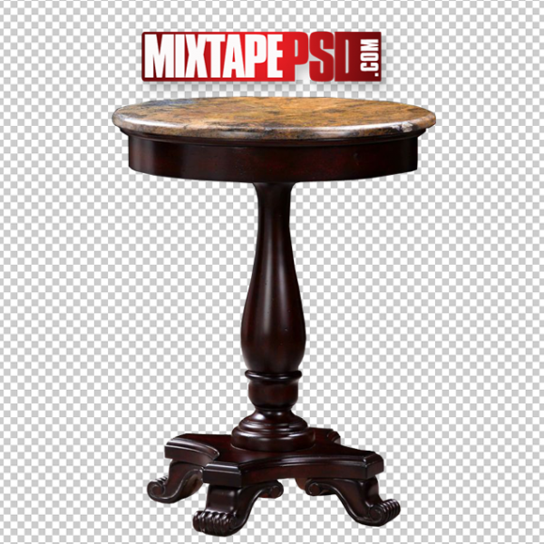 Brown Round Table PNG