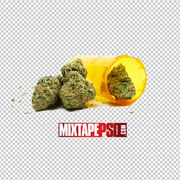 Weed and Pill Bottle PNG