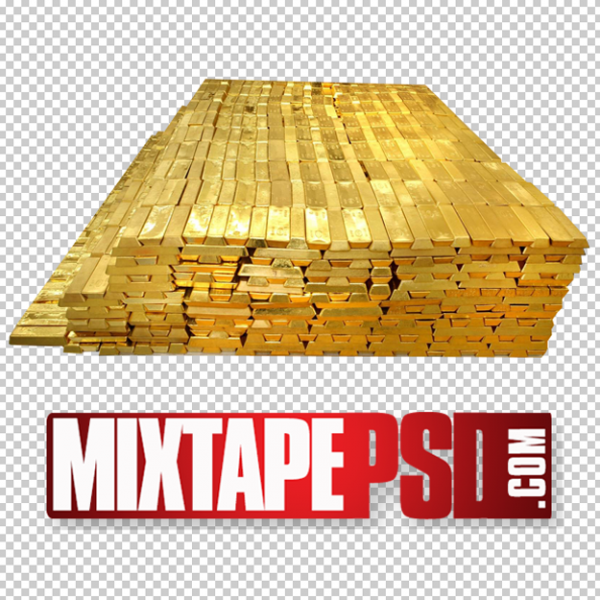 Stacked Gold Bars PNG 3