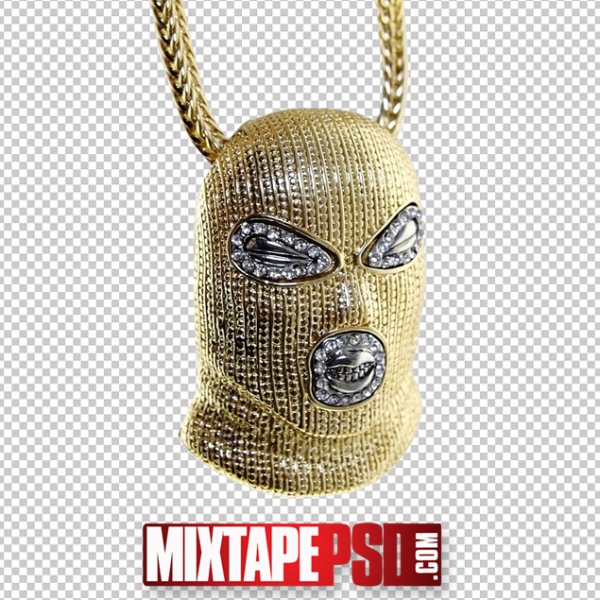 Gold Goon Face Chain PNG