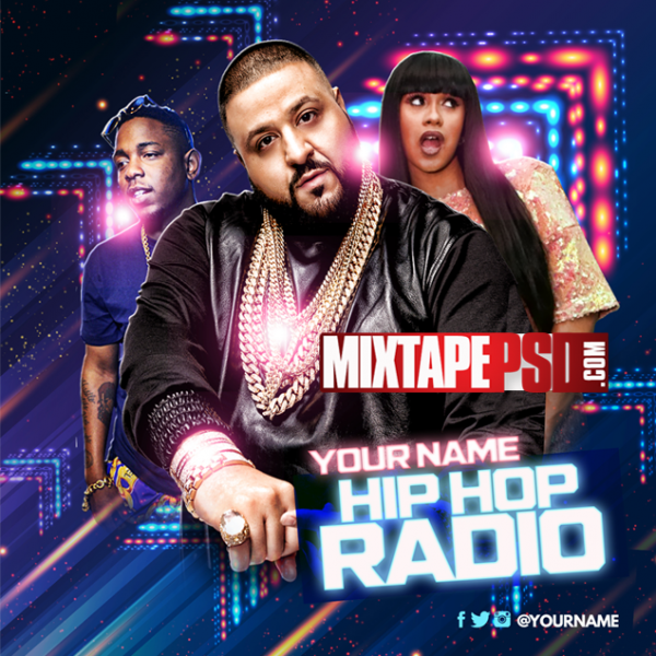 Mixtape Cover Template Hip Hop Radio 76 - Graphic Design | MIXTAPEPSDS.COM