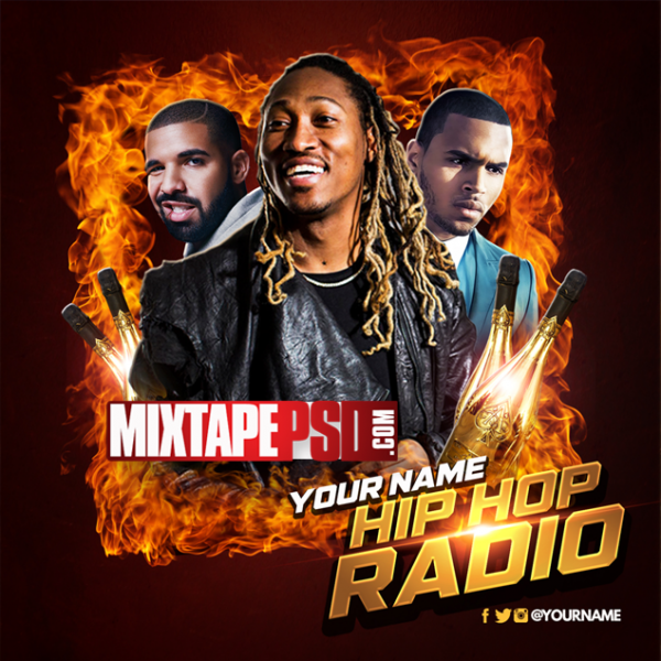 Mixtape Template Hip Hop Radio 80 - Graphic Design | MIXTAPEPSDS.COM