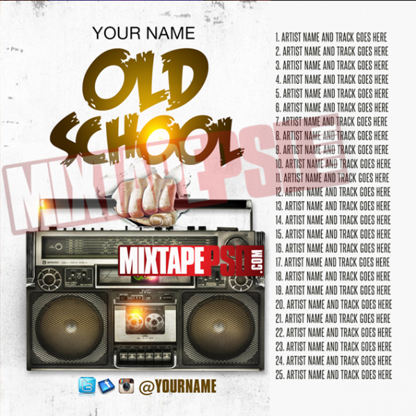 Mixtape Template Old School Hip Hop 6 w Track List