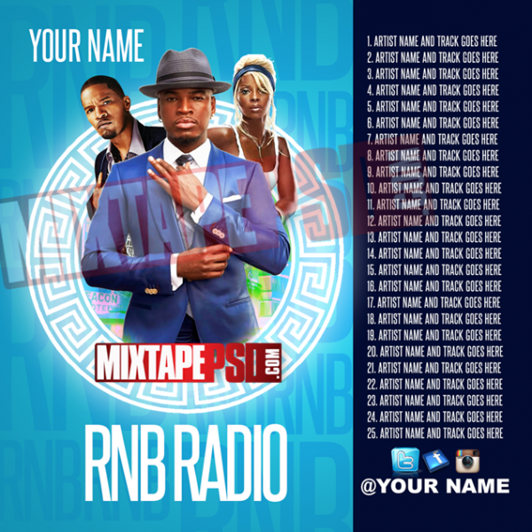 Mixtape Template RNB Radio 8 w Track Listing