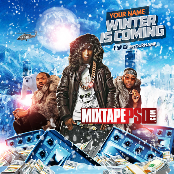 Mixtape Cover Template Winter is Coming, Album Covers, Graphic Design, Graphic Designer, How to Make a Mixtape Cover, Mixtape, Mixtape cover Maker, Mixtape Cover Templates, Mixtape Covers, Mixtape Designer, Mixtape Designs, Mixtape PSD, Mixtape Templates, Mixtapepsd, Mixtapes, Premade Mixtape Covers, Premade Single Covers, PSD Mixtape,