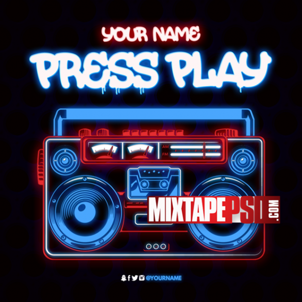 Neon Mixtape Cover Template Press Play, PSD, Mixtape, Album Cover Maker, Cover Arts, Cover Art, Album cover art, Album Cover Ideas, Mixtape PSD, Album Covers, Graphic Design, Graphic Designer, How to Make a Mixtape Cover, Mixtape, Mixtape cover Maker, Mixtape Cover Templates, Mixtape Covers, Mixtape Designer, Mixtape Designs, Mixtape PSD, Mixtape Templates, Mixtapepsd, Mixtapes, Premade Mixtape Covers, Premade Single Covers, PSD Mixtape, free mixtape cover psd templates