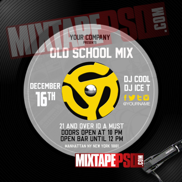 Old School Flyer PSD Template