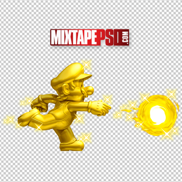 HD Golden Mario PNG Cut