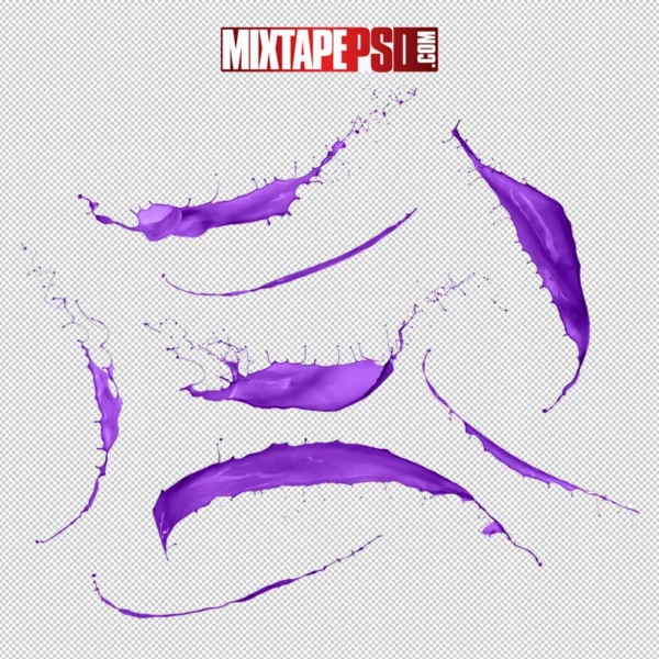 HD Purple Splash Template Cut PNG
