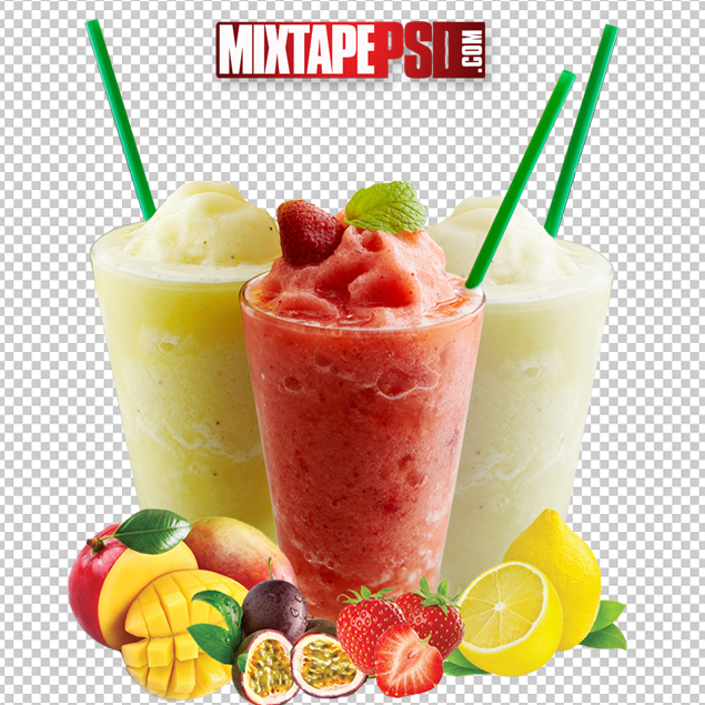 Assorted Fruit Smoothies Cut PNG - Graphic Design 