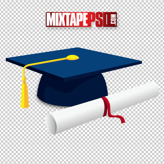 graduation cap and diploma png