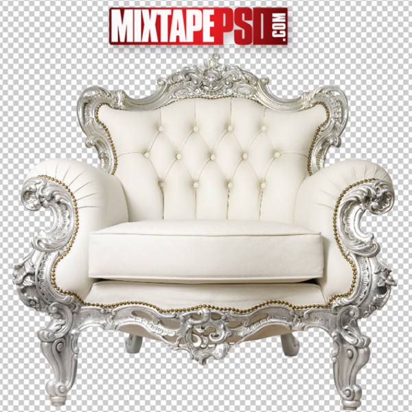 White Royalty Chair PNG