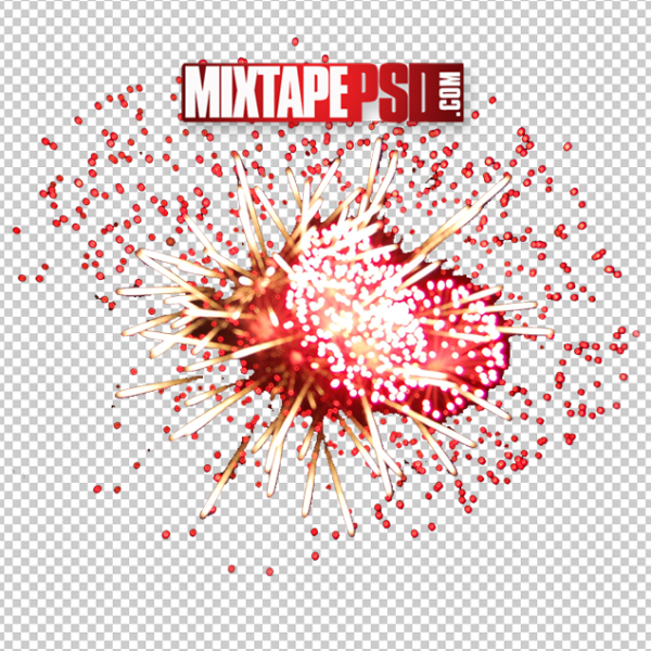 Red Fireworks Effect