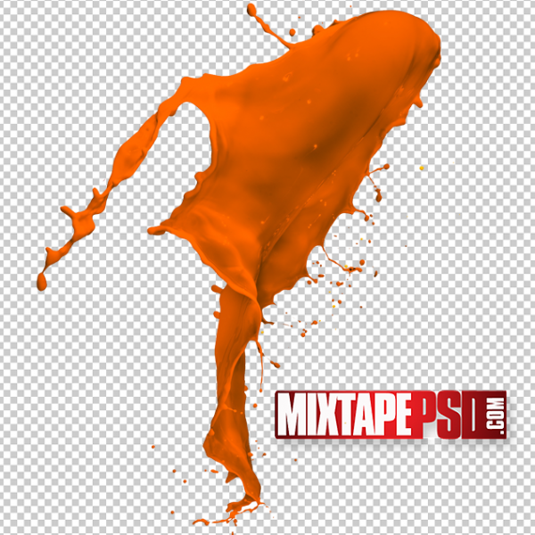 HD Orange Paint Splatter