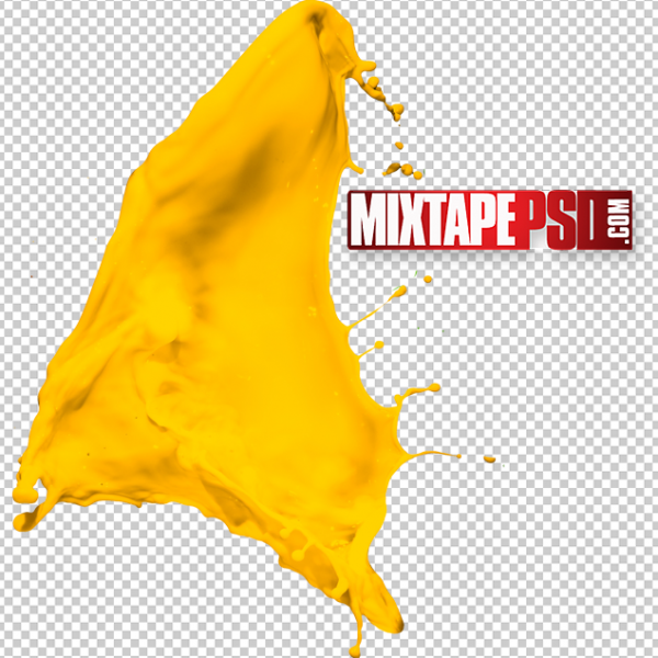 HD Yellow Paint Splatter