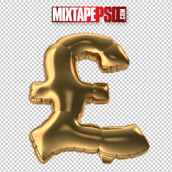 HD Gold Foil Balloon Euro Pound Symbol