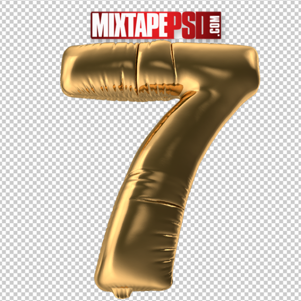 HD Gold Foil Balloon Number 7