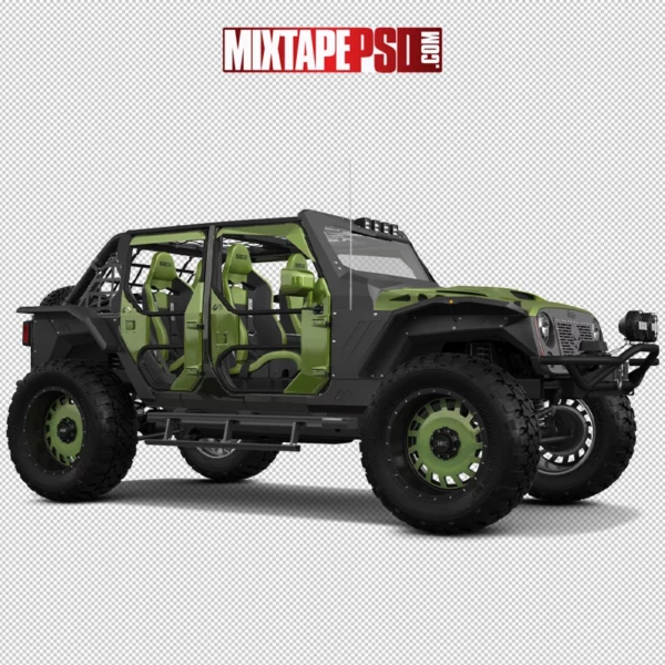 Grey and Army Green Off Road Jeep