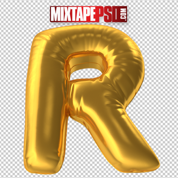 Download Hd Gold Foil Balloon Letter R Best Graphic Designs Mixtapepsds