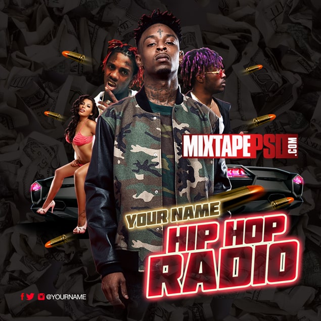 Mixtape Cover Template Hip Hop Radio 55 Graphic Design
