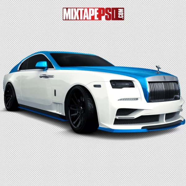 2022 White and Blue Rolls Royce